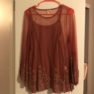 Two piece pink shirt